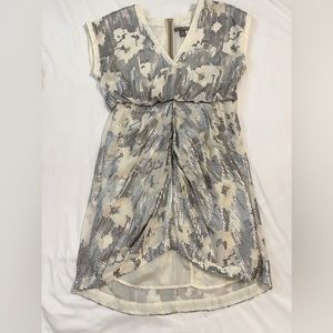 Women’s Hype Off White and Matte Silver Sequin Party Dress